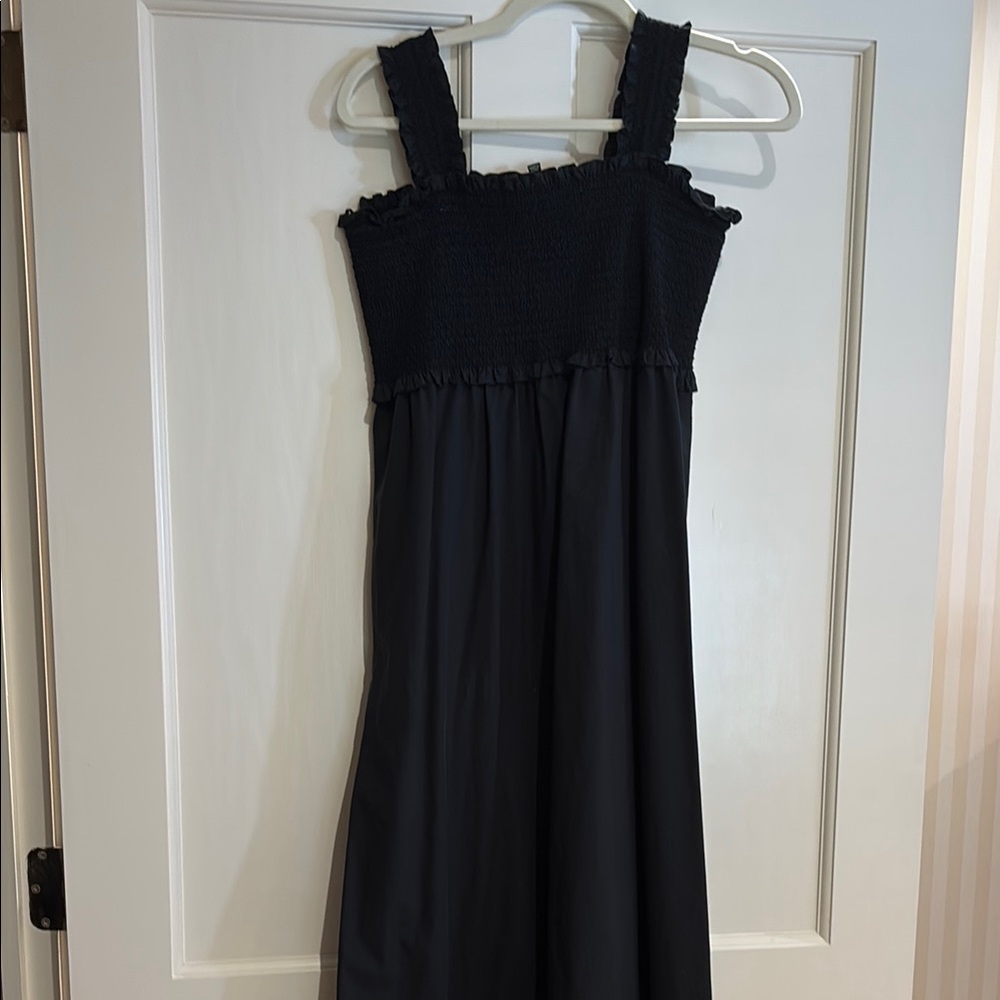 Rails Black Sleeveless Smocked Dress